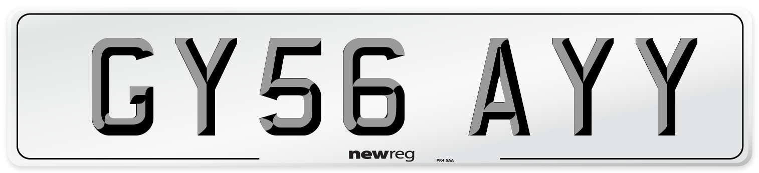 GY56 AYY Number Plate from New Reg
